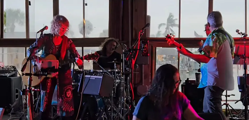 Video still from Neon Moon at the Sand Bar